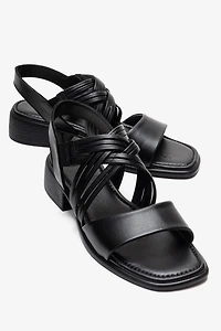 Forever & Always Womens Livello Leather Multi Strap Sandal