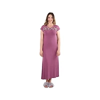 MeMoi Women's Enchanted Romance Floral Accent Embroidered Nightgown