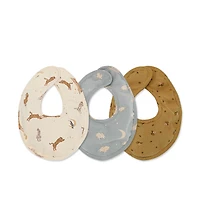 19076 Baby Cartoon Animal Cotton Bibs - Newborn to 12 Months