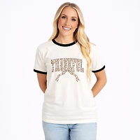 Simply Sage Market - Women's Ringer Graphic T-Shirt Thankful Floral Coquette