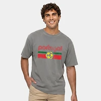 Simply Sage Market - Men's Garment Dyed Graphic T-Shirt Portugal Soccer Flag