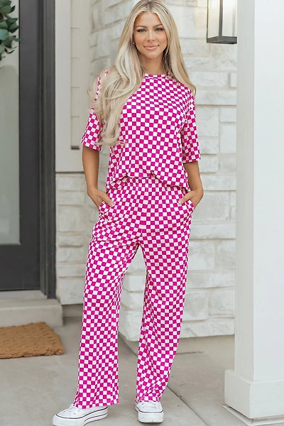 Threaded Pear Women's Elisa Print Half Sleeve Lounge Set