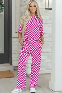 Threaded Pear Women's Elisa Print Half Sleeve Lounge Set