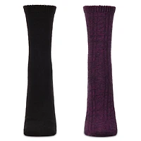 MeMoi Women's 2 Pair Pack Waterfall Crew Socks