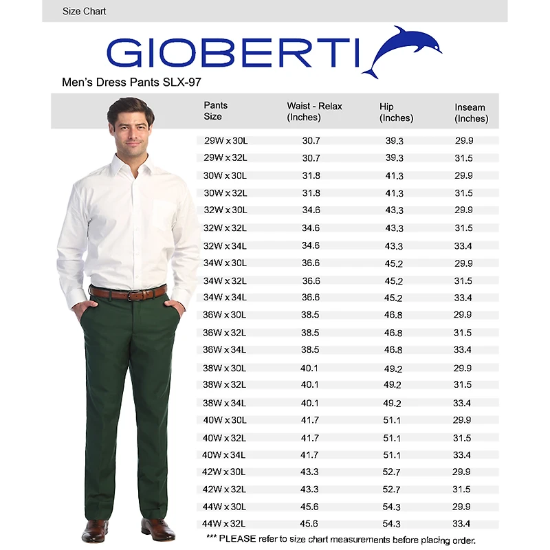 Gioberti Men's Hidden Expandable Waist Dress Pants Suit