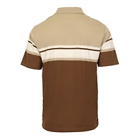 Gioberti Men's Stripe Short Sleeve Polo w/ Chest Pocket