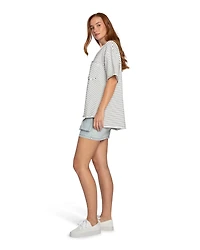 Belle & Bloom Womens Brave Soul Oversized Striped T-Shirt