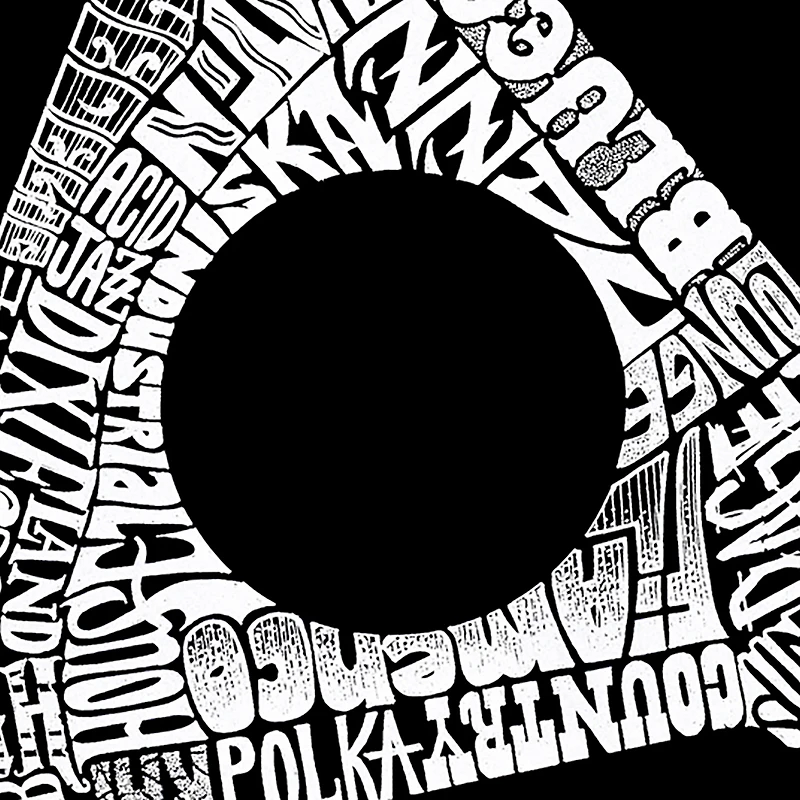 LA Pop Art Men's Word T-Shirt - 45 Record Adapter Graphic