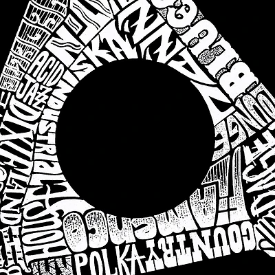 LA Pop Art Men's Word T-Shirt - 45 Record Adapter Graphic