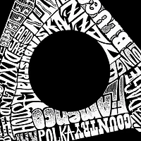 LA Pop Art Men's Word T-Shirt - 45 Record Adapter Graphic