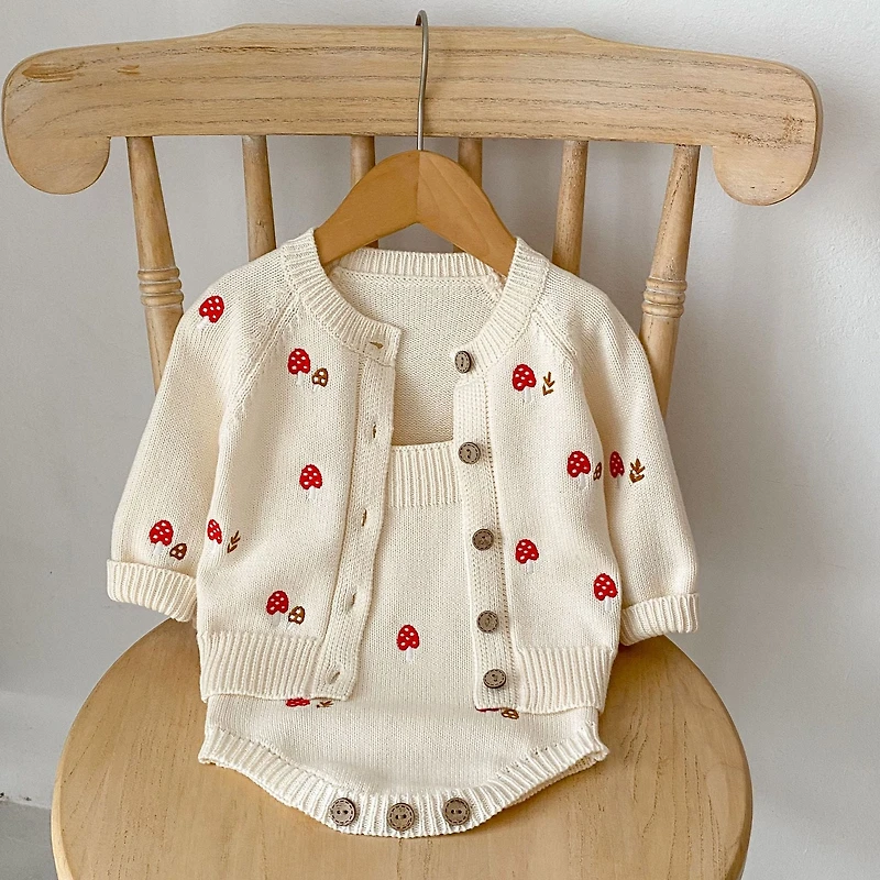 MyKids-USA Baby Girl Embroidered Pattern Cardigan