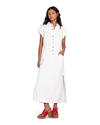 Belle & Bloom Womens Sundown Denim Midi Shirt Dress