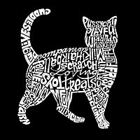 LA Pop Art Men's Word T-Shirt - Cat
