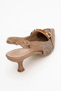 Prologue Shoes Womens Osca Pointed Toe Buckled Slingback Pump