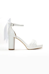 Forever & Always Womens Vivienne Back Bow Wedding Heel