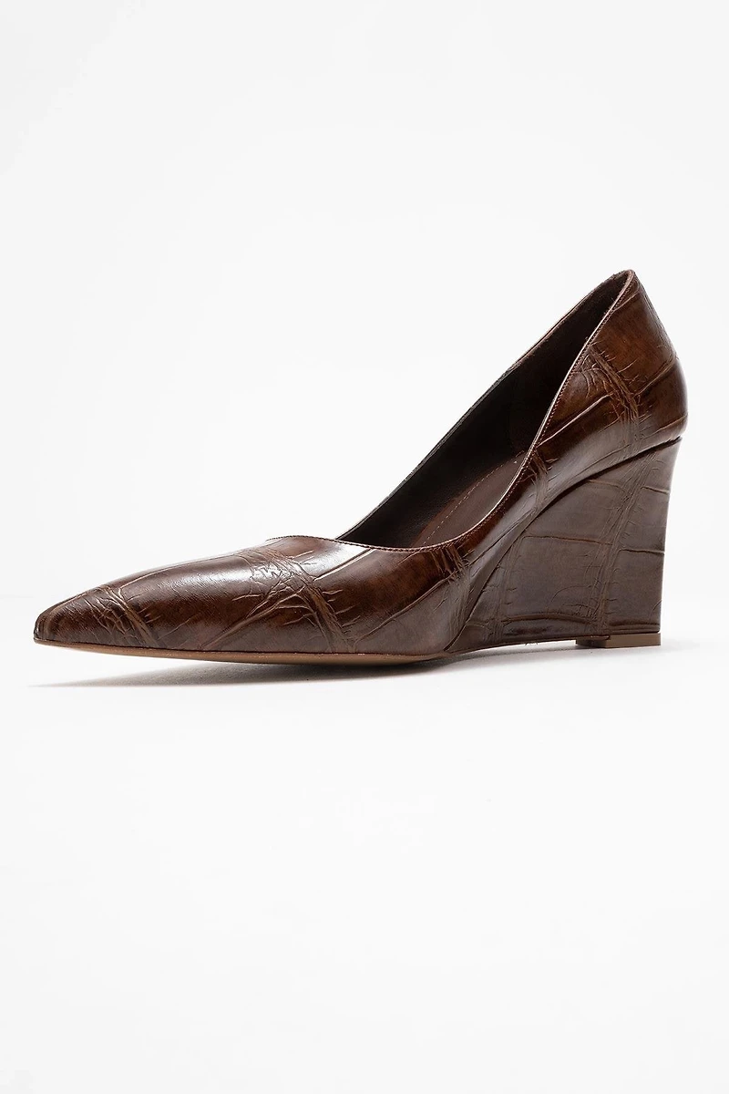 Prologue Shoes Womens Puera Pointed Toe Wedge Pump