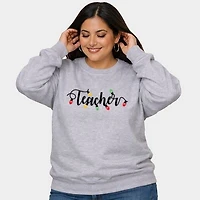 Simply Sage Market - Teacher Christmas Lights  Women's Plus Sized Graphic Sweatshirt