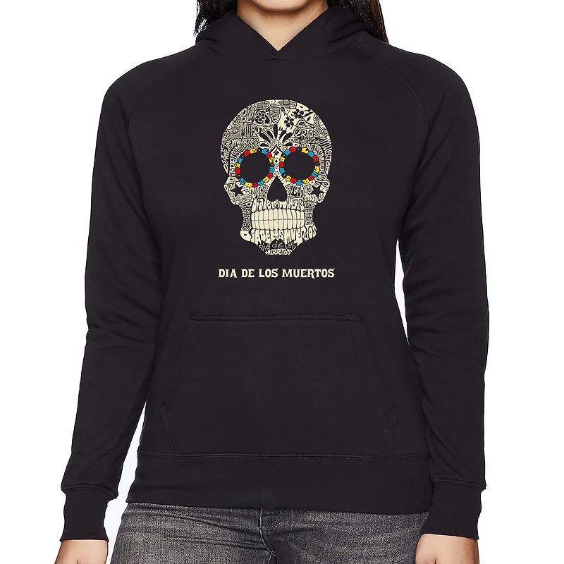 LA Pop Art Dia De Los Muertos - Women's Word Hooded Sweatshirt