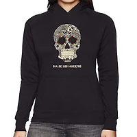 LA Pop Art Dia De Los Muertos - Women's Word Hooded Sweatshirt