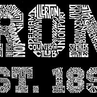 LA Pop Art Men's Bronx Neighborhoods Word T-Shirt