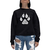 LA Pop Art Dog Mom - Women's Word Crewneck Sweatshirt