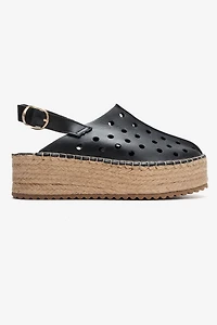 Forever & Always Womens Fraga Leather Wedge Sandals