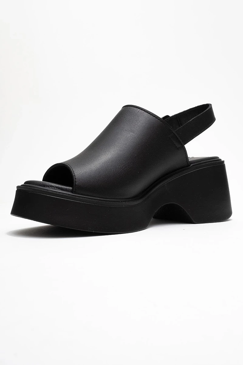 Forever & Always Womens Power Leather Platform Wedge Sandalss