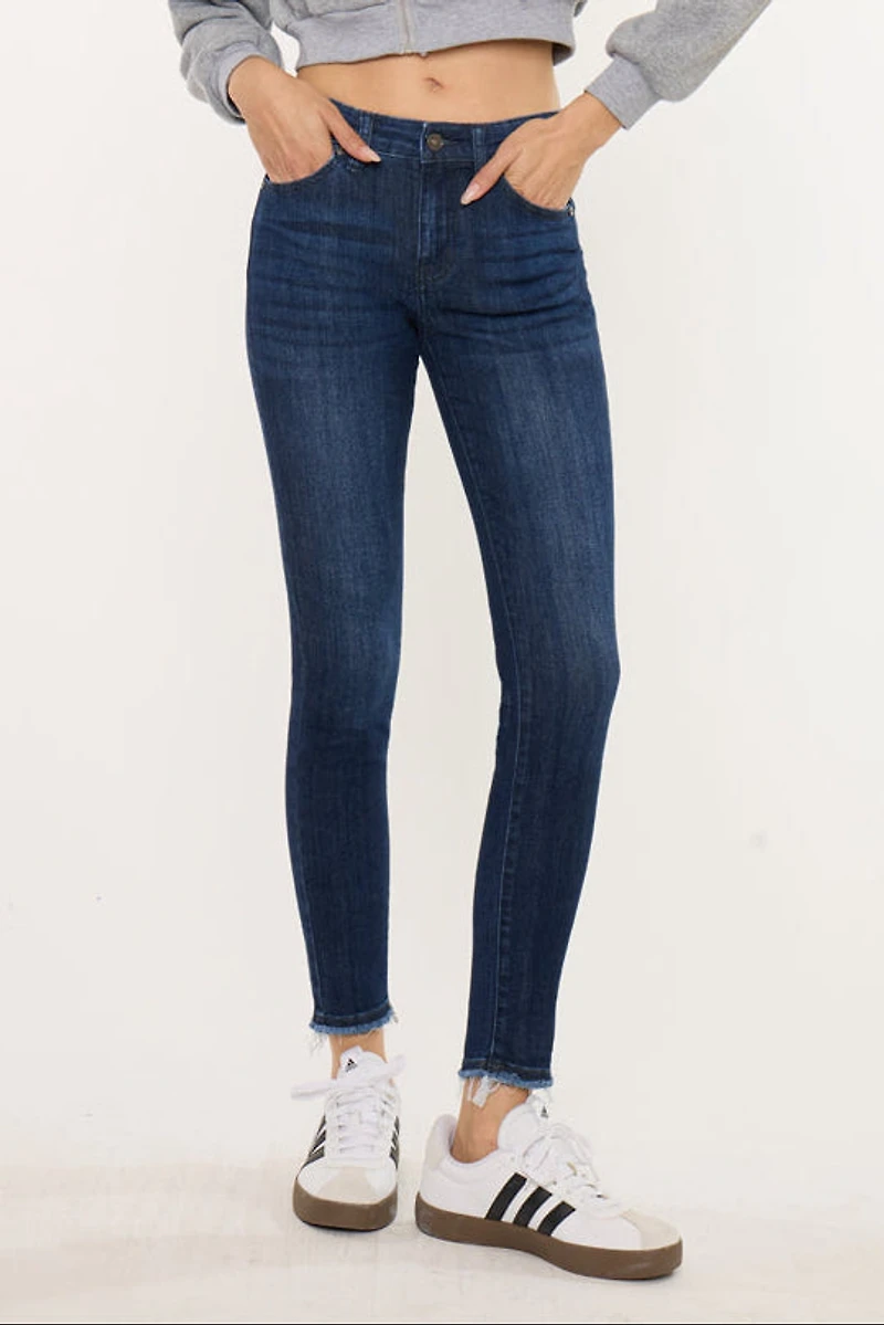 KanCan Women's Essentials Mid Rise Ankle Skinny Jeans Atlanna