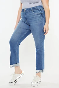 KanCan Women's Plus Essentials High Rise Slim Straight Leg Jeans Esme