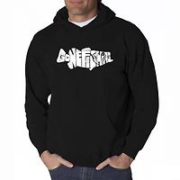 LA Pop Art Bass - Gone Fishing Men's Word Hooded Sweatshirt
