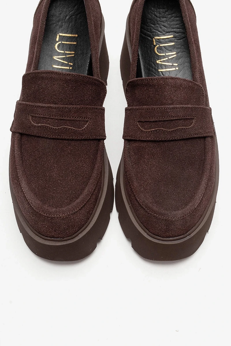 Prologue Shoes Womens Santia Chunky Platform Loafer