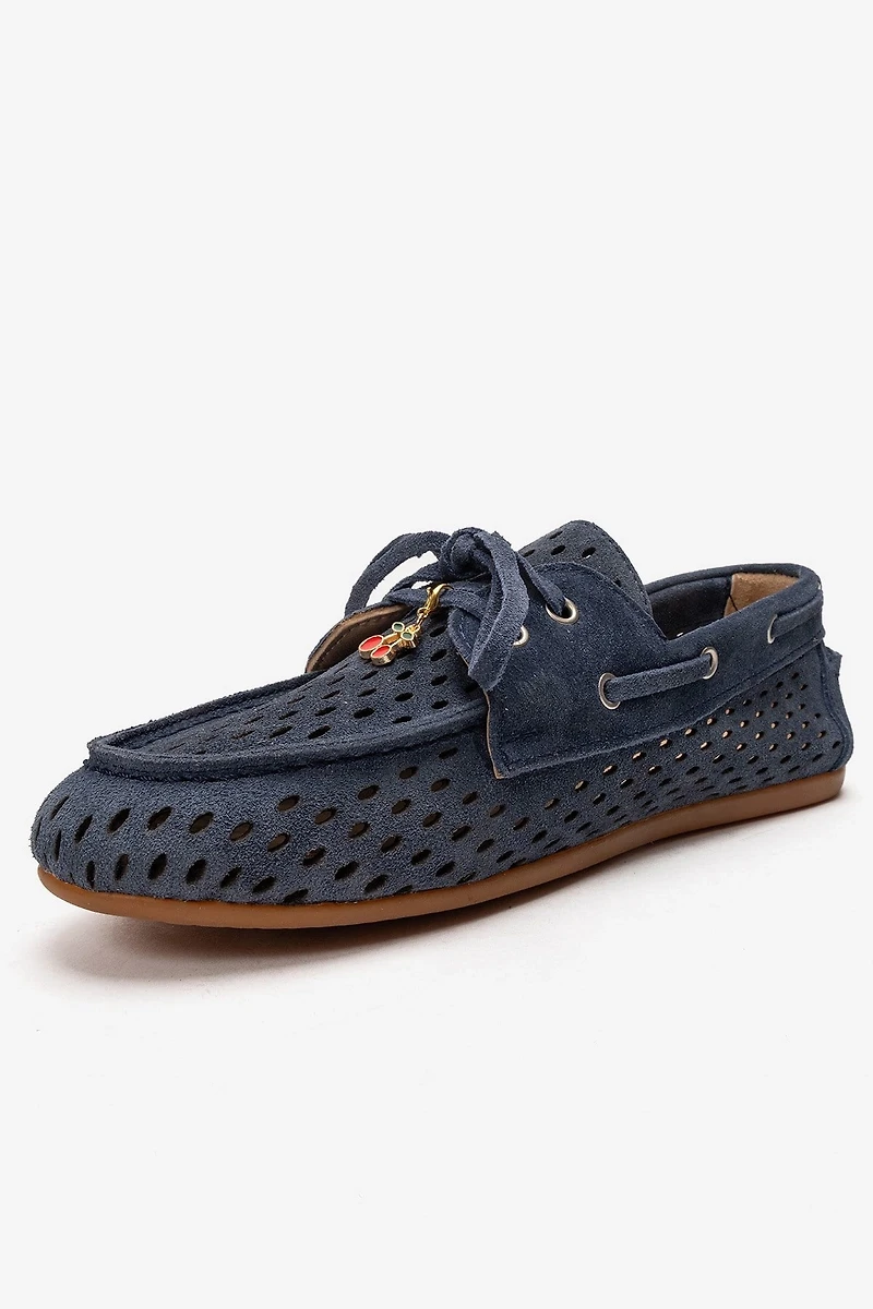 Forever & Always Womens Stevo Leather Lace Up Loafer