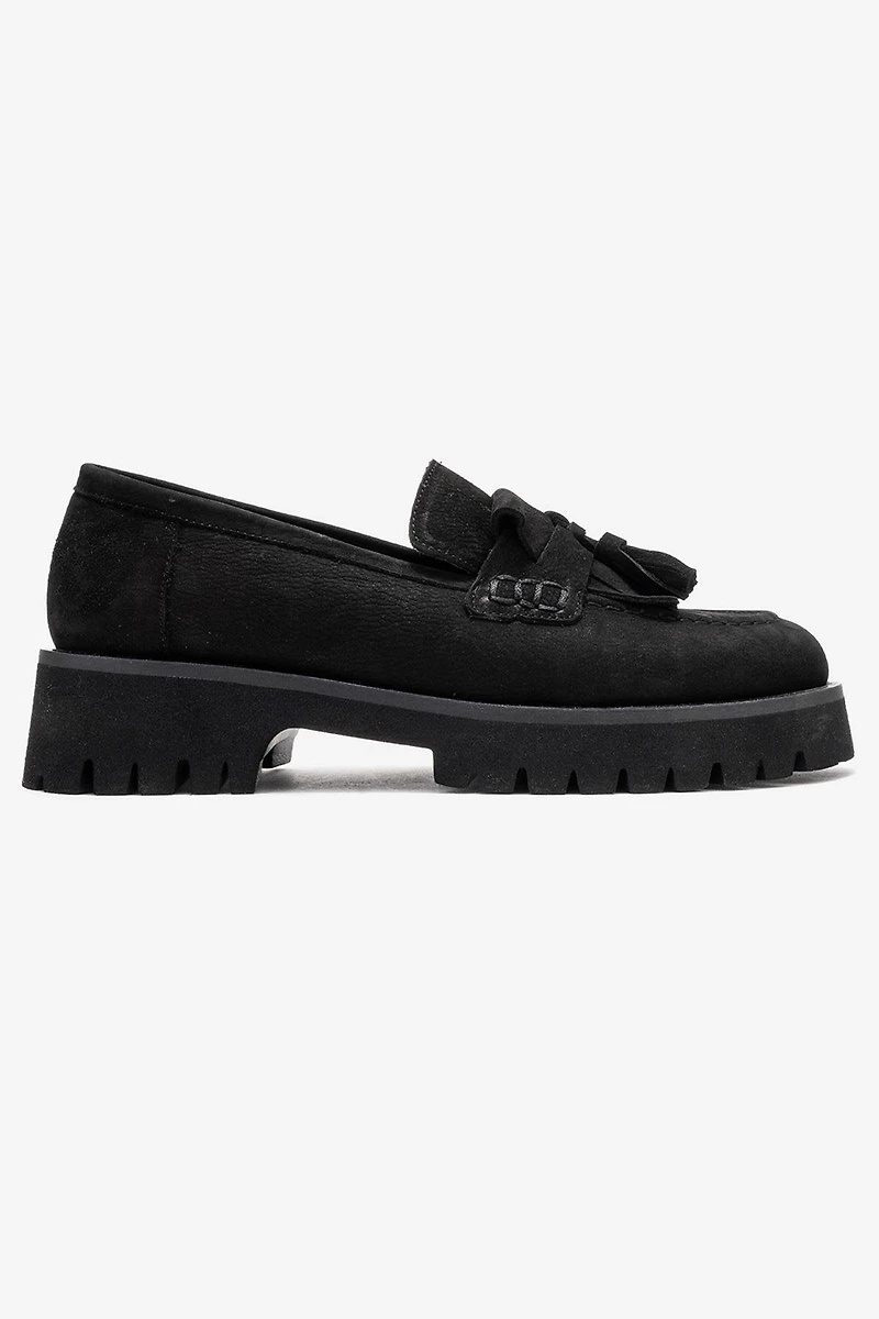 Forever & Always Womens Poen Leather Tassel Loafer