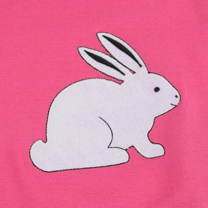 Leveret Girl & Doll Matching Long Sleeve Cotton Pink Bunny Easter Pajamas