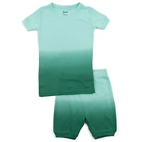 Leveret Kids 2-pc. Cotton Ombre Short Sleeve Shirt & Shorts Pajama Set