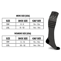 Extreme Fit Merino Wool Compression Boot Socks - Winter, Hiking, Skiing - Light Colors - 3 Pack