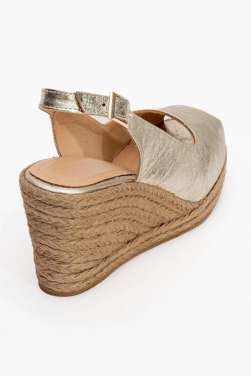 Forever & Always Womens Ryan Leather Espadrilles
