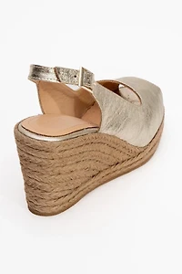 Forever & Always Womens Ryan Leather Espadrilles