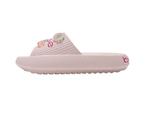 bebe Girl's EVA Slide Sandals with Strawberry Charms