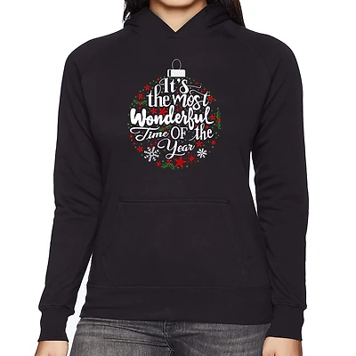 LA Pop Art Christmas Ornament - Women's Word Hooded Sweatshirt