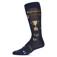 MeMoi Men's Trophy Husband Bamboo Crew Socks