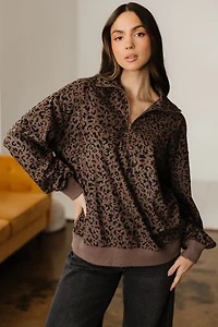 Threaded Pear Women's Alaya Quarter Zip Corduroy Sweatshirt