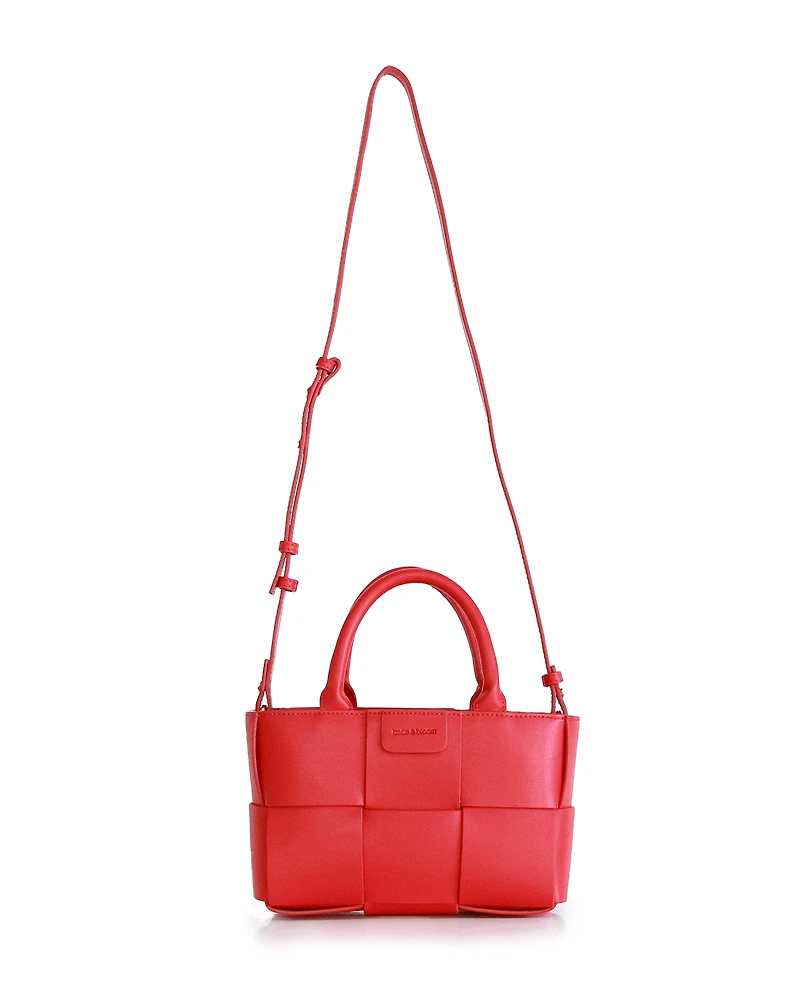 Belle & Bloom Womens Little Love Woven Crossbody Bag