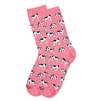 MeMoi Cool Cows Bamboo Blend Crew Socks