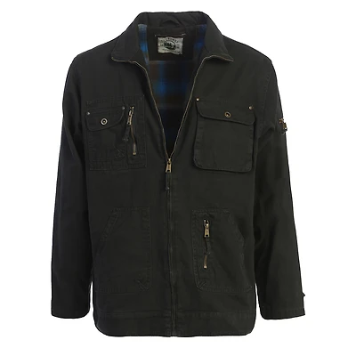 Gioberti Men's 100% Cotton Casual Outerwear Twill Multi Pocket Cargo Shirt Jacket