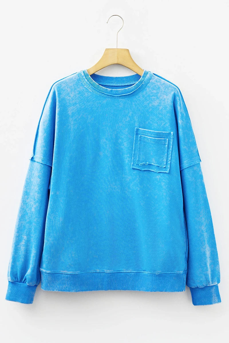 Threaded Pear Women's Adalynn Seam Double Patched Pullover