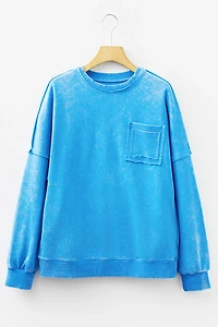 Threaded Pear Women's Adalynn Seam Double Patched Pullover