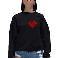LA Pop Art All You Need is Love - Women's Word Crewneck Sweatshirt