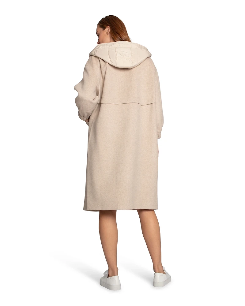 Belle & Bloom Womens Fantasy Land Wool Blend Hooded Coat