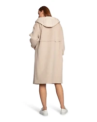 Belle & Bloom Womens Fantasy Land Wool Blend Hooded Coat